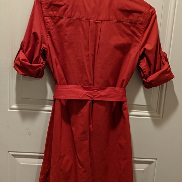 Ruby red shirt dress - Picture 3 of 3